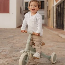 Little Dutch Triciclo con barra Verde ·*Niños Triciclos Sin Pedales