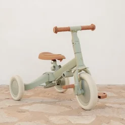 Little Dutch Triciclo con barra Verde ·*Niños Triciclos Sin Pedales