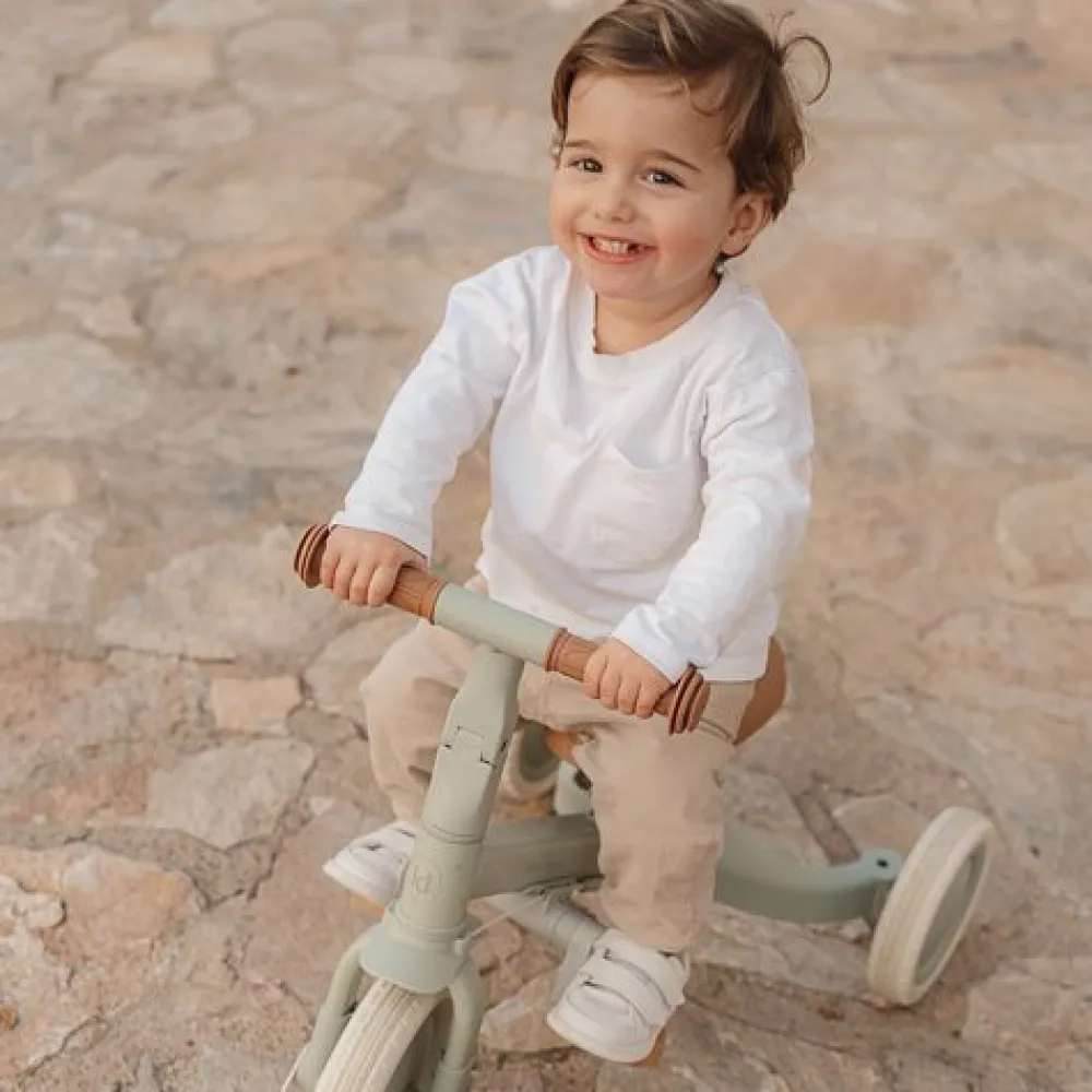 Little Dutch Triciclo con barra Verde ·*Niños Triciclos Sin Pedales