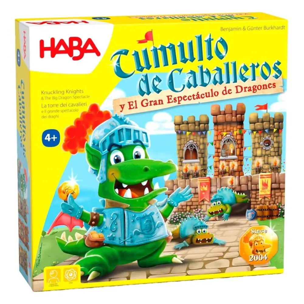 HABA Tumulto de Caballeros y el gran espectáculo de Dragones ·*Niños Juegos Haba|Juegos De Mesa Competitivos