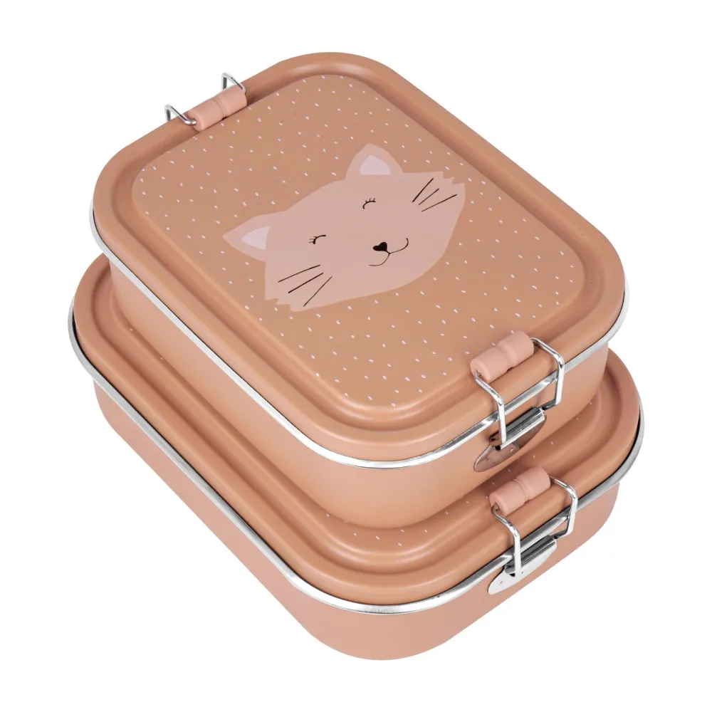 Trixie Tupper acero grande · Mr. Cat* Cajas De Almuerzo Infantil·Con Compartimentos