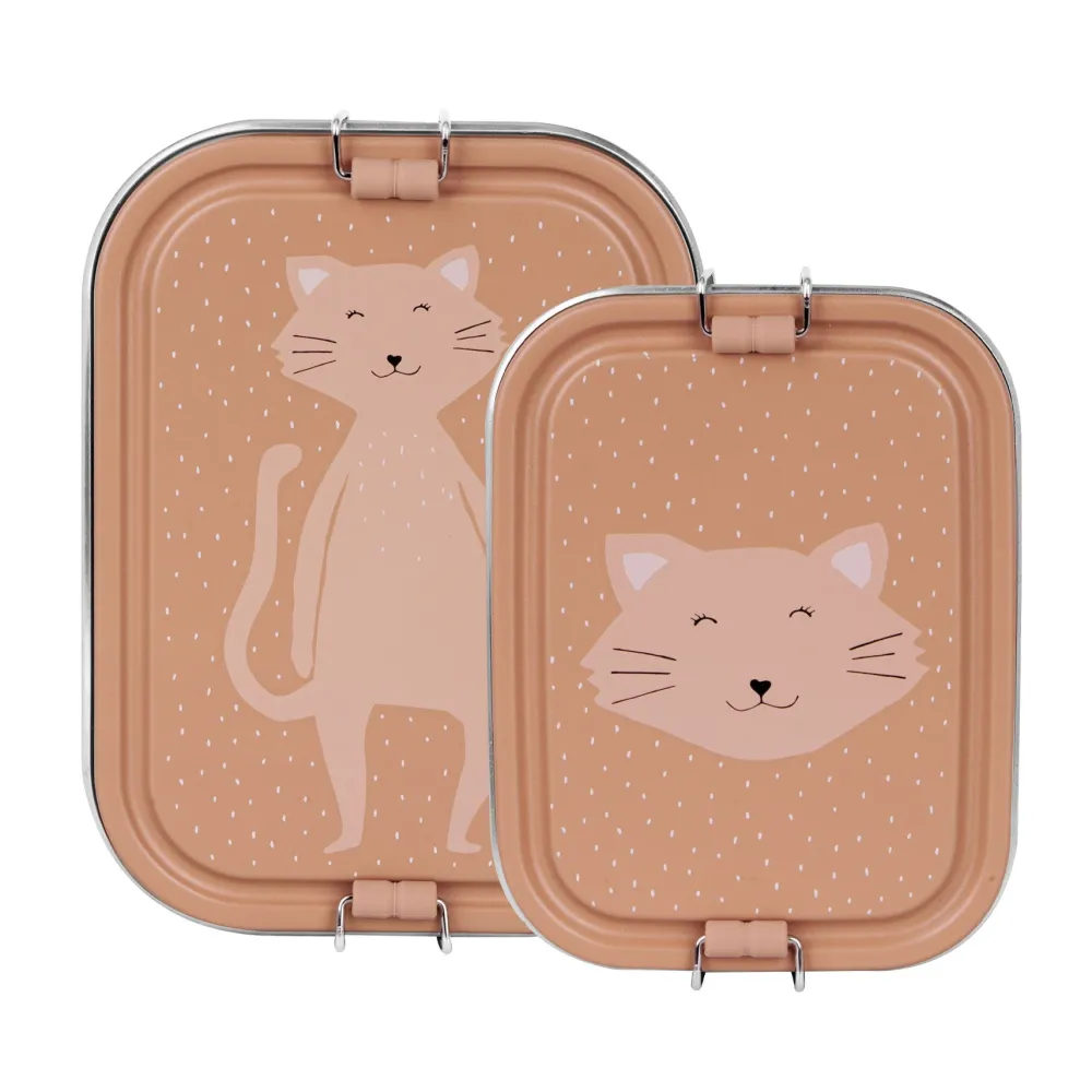 Trixie Tupper acero grande · Mr. Cat* Cajas De Almuerzo Infantil·Con Compartimentos