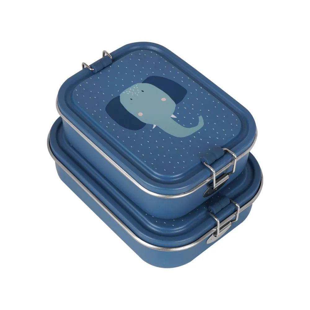 Trixie Tupper acero grande · Mrs. Elephant* Cajas De Almuerzo Infantil·Con Compartimentos