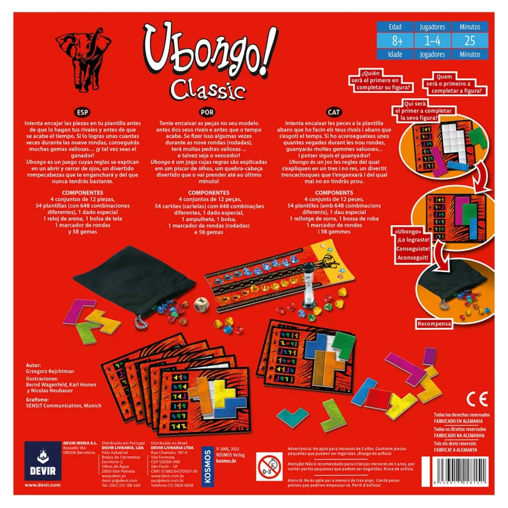 Devir Ubongo ·*Niños Devir|Juegos De Mesa Competitivos