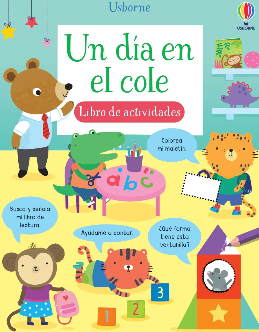 Usborne Un día en el Cole - Libro de pasatiempos*Niños Libros Pasatiempos Para Niños Y Niñas|Cuentos Para La Vuelta Al Cole