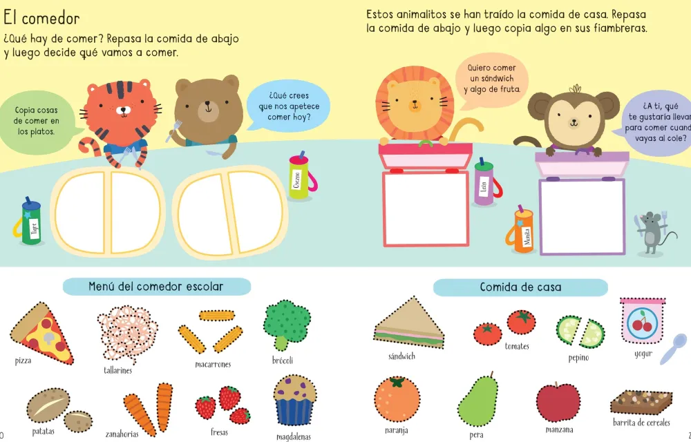 Usborne Un día en el Cole - Libro de pasatiempos*Niños Libros Pasatiempos Para Niños Y Niñas|Cuentos Para La Vuelta Al Cole