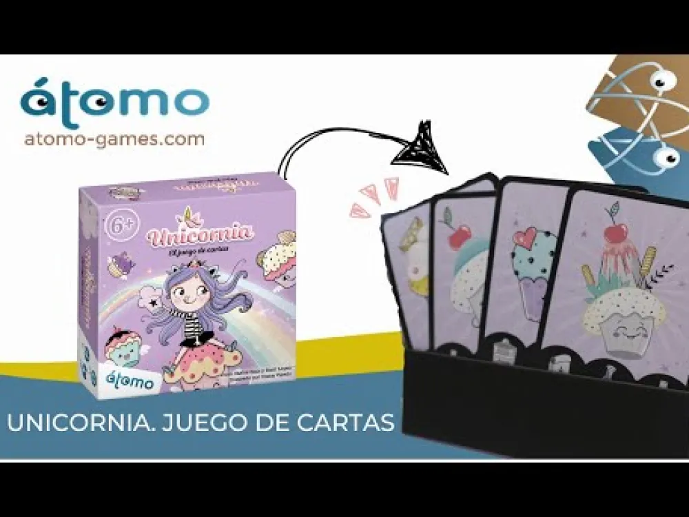 Átomo Games Unicornia Juego de Cartas*Niños Átomo Games|Juegos De Mesa De Viaje