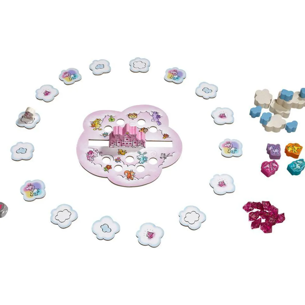 HABA Unicornio Destello – Torre de nubes ·*Niños Juegos Haba|Juegos De Mesa Cooperativos
