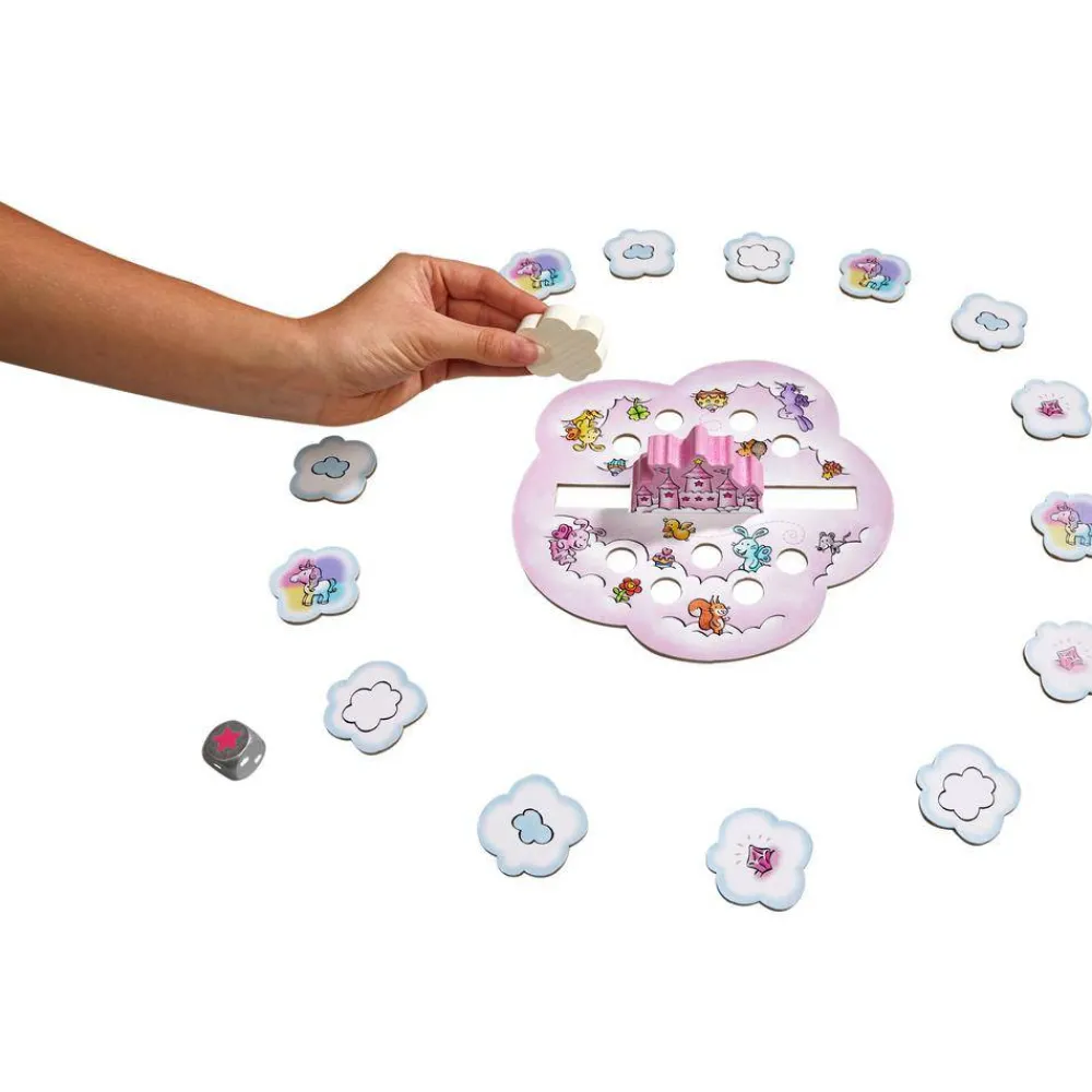 HABA Unicornio Destello – Torre de nubes ·*Niños Juegos Haba|Juegos De Mesa Cooperativos