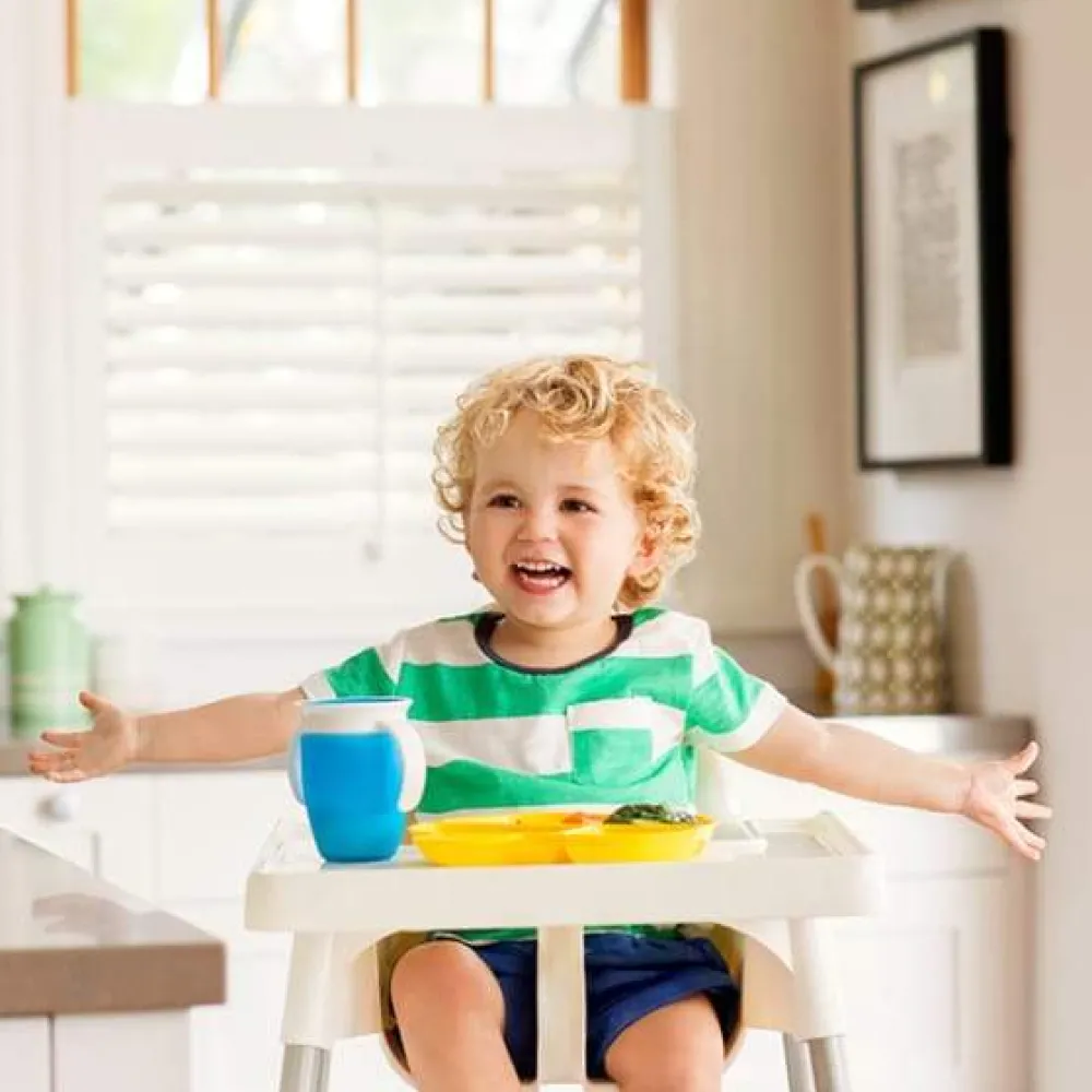 Munchkin Vaso Antiderrame con Asa Miracle 360º Azul pastel ·* Vasitos De Agua Infantiles