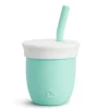 Munchkin Vaso con pajita C'est Silicona 120ml. Mint ·* Vasitos De Agua Infantiles
