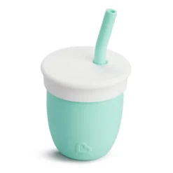 Munchkin Vaso con pajita C'est Silicona 120ml. Mint ·* Vasitos De Agua Infantiles