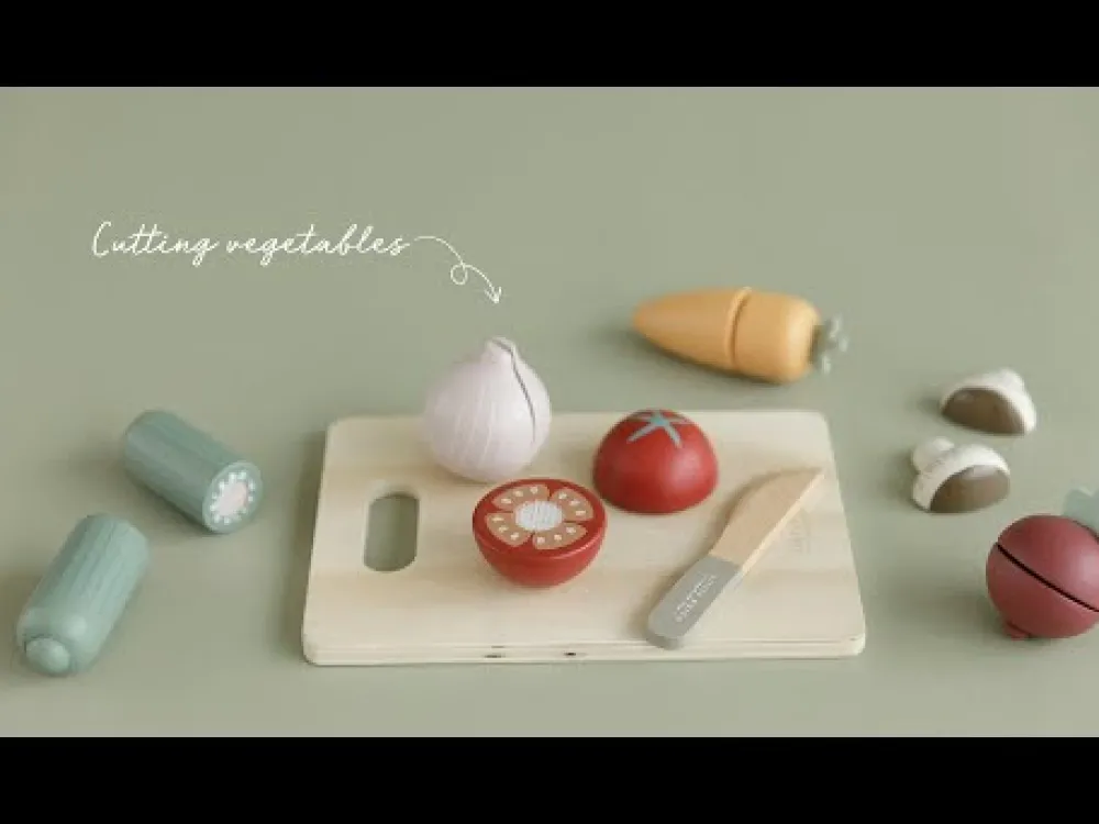 Little Dutch Verduras para Cortar ·*Niños Cocinas De Madera Y Accesorios Juguete|Juguetes Waldorf