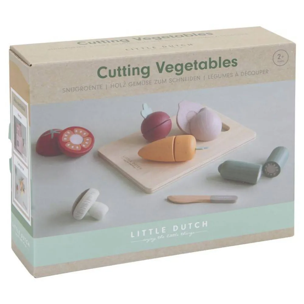Little Dutch Verduras para Cortar ·*Niños Cocinas De Madera Y Accesorios Juguete|Juguetes Waldorf