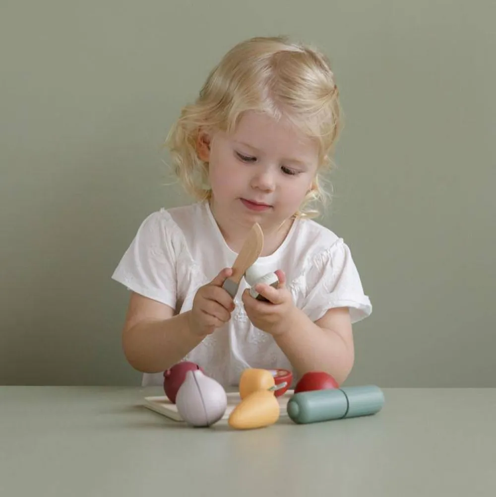 Little Dutch Verduras para Cortar ·*Niños Cocinas De Madera Y Accesorios Juguete|Juguetes Waldorf