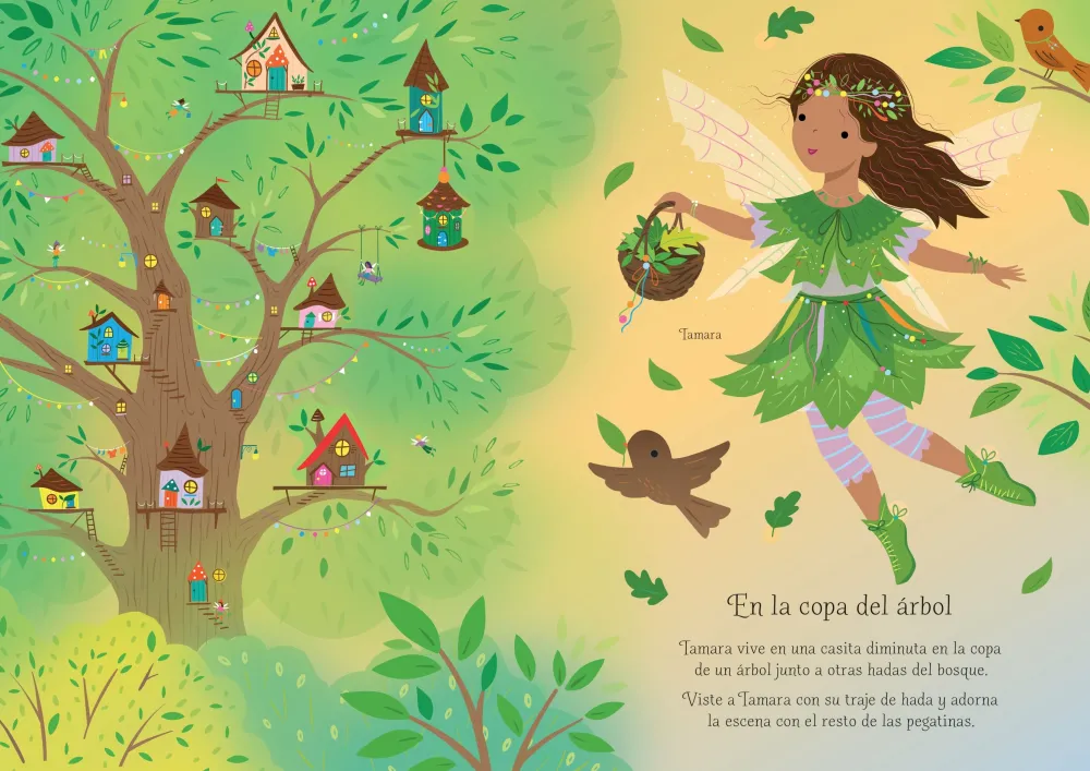 Usborne Visto a mis amigas · Hadas de los árboles* Libros De Pegatinas