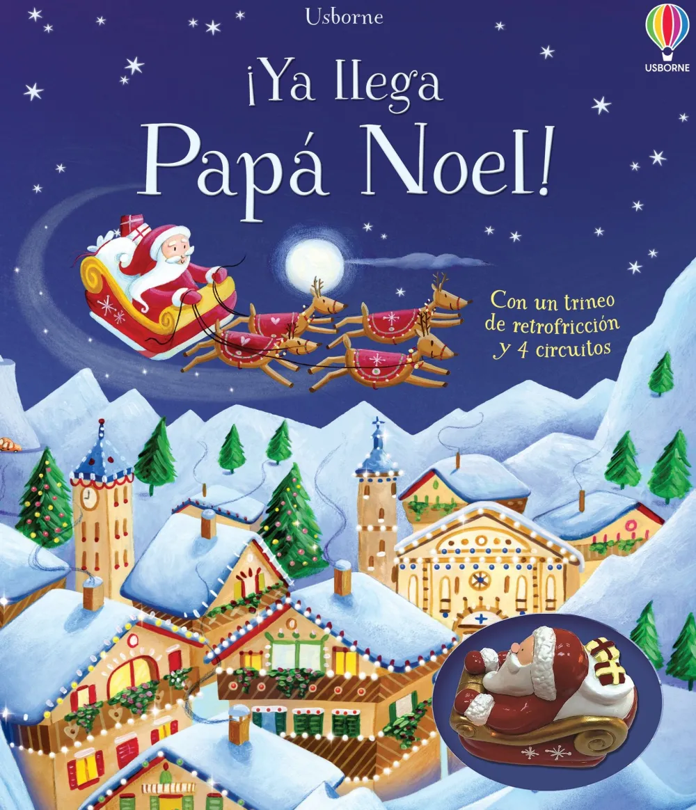 Usborne ¡Ya llega Papá Noel!*Niños Libros De Navidad Para Niños|Álbumes Ilustrados Infantiles