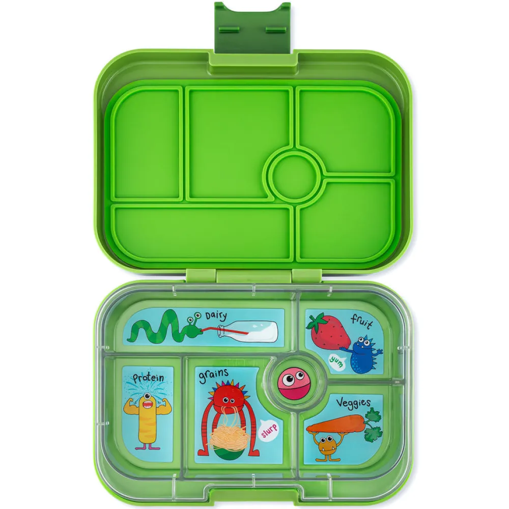Yumbox Original 6 compartimentos Matcha Green Monsters* Cajas De Almuerzo Infantil·Con Compartimentos