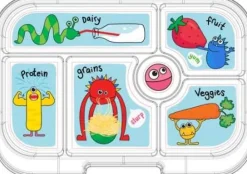 Yumbox Original 6 compartimentos Matcha Green Monsters* Cajas De Almuerzo Infantil·Con Compartimentos