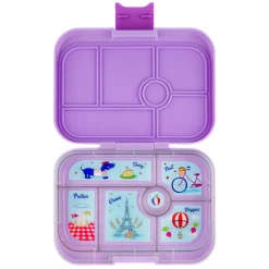 Yumbox Original 6 compartimentos Purple Paris* Cajas De Almuerzo Infantil·Con Compartimentos