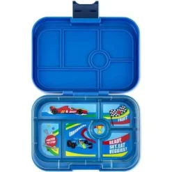 Yumbox Original 6 compartimentos Surf Blue Racers Cars* Cajas De Almuerzo Infantil·Con Compartimentos