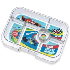 Yumbox Original 6 compartimentos Surf Blue Racers Cars* Cajas De Almuerzo Infantil·Con Compartimentos
