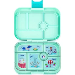 Yumbox Original 6 compartimentos Aqua Paris* Cajas De Almuerzo Infantil·Con Compartimentos