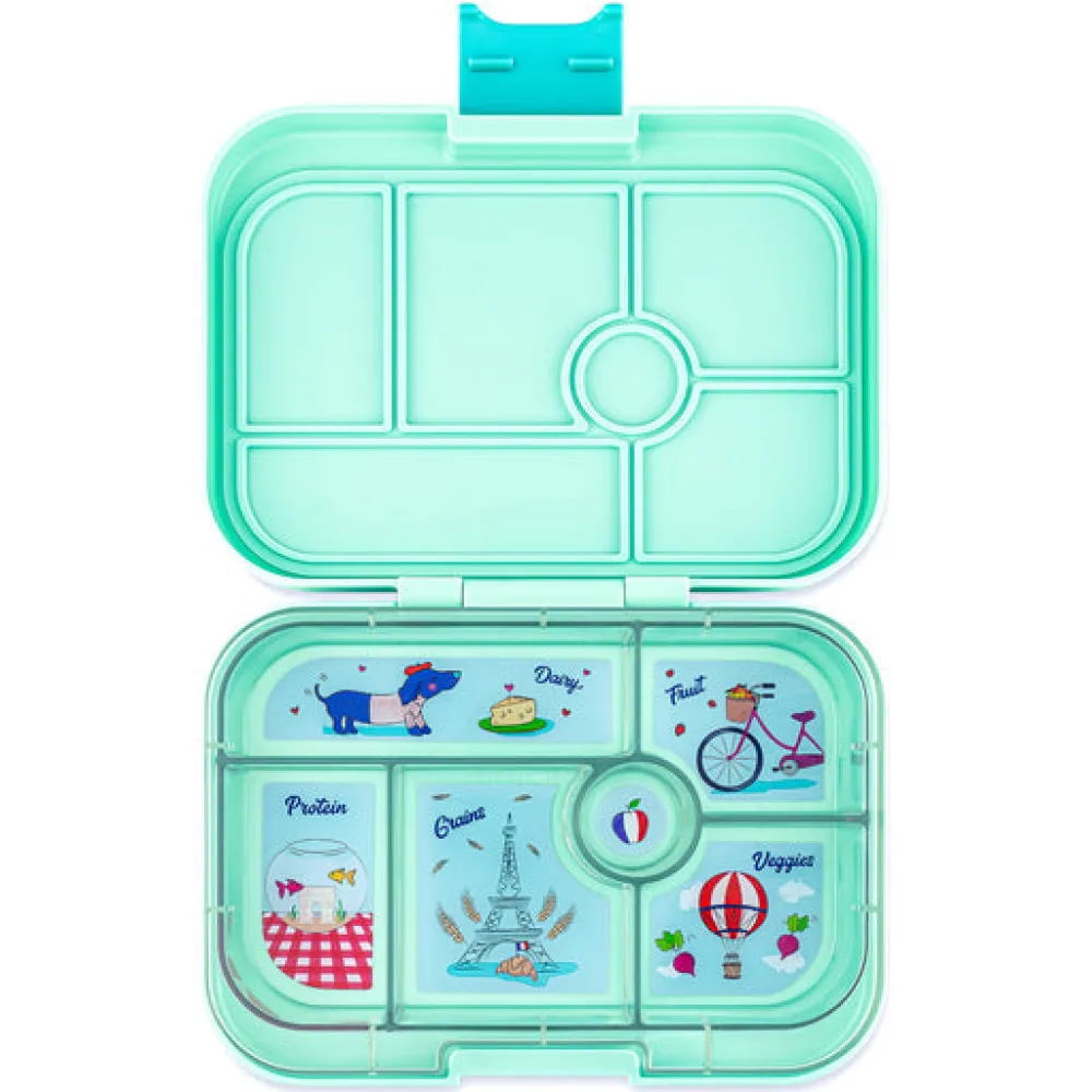 Yumbox Original 6 compartimentos Aqua Paris* Cajas De Almuerzo Infantil·Con Compartimentos