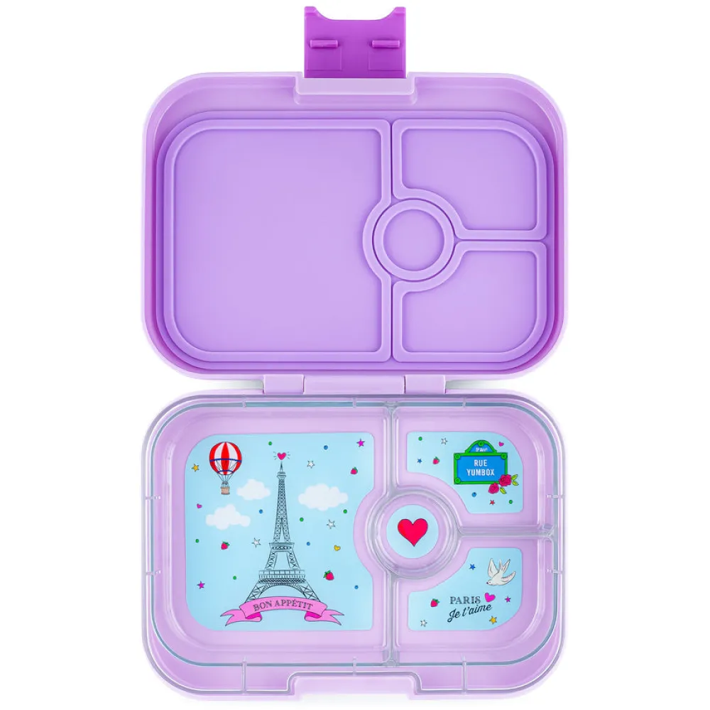 Yumbox Panino 4 compartimentos Purple Paris* Cajas De Almuerzo Infantil·Con Compartimentos