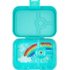 Yumbox Panino 4 compartimentos Aqua Rainbow* Cajas De Almuerzo Infantil·Con Compartimentos