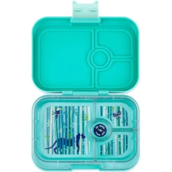Yumbox Panino 4 compartimentos Aqua Panter* Cajas De Almuerzo Infantil·Con Compartimentos