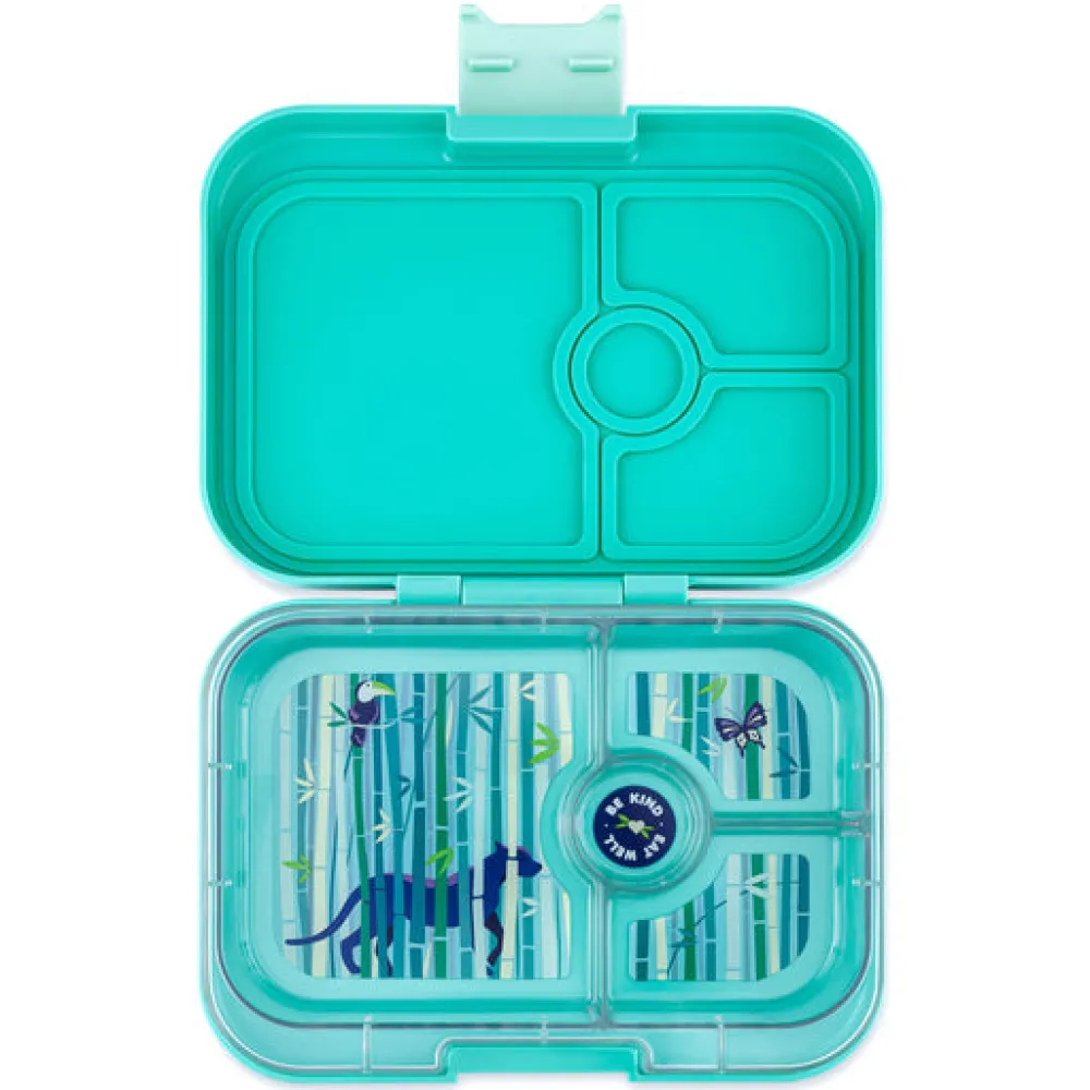 Yumbox Panino 4 compartimentos Aqua Panter* Cajas De Almuerzo Infantil·Con Compartimentos