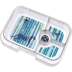 Yumbox Panino 4 compartimentos Aqua Panter* Cajas De Almuerzo Infantil·Con Compartimentos