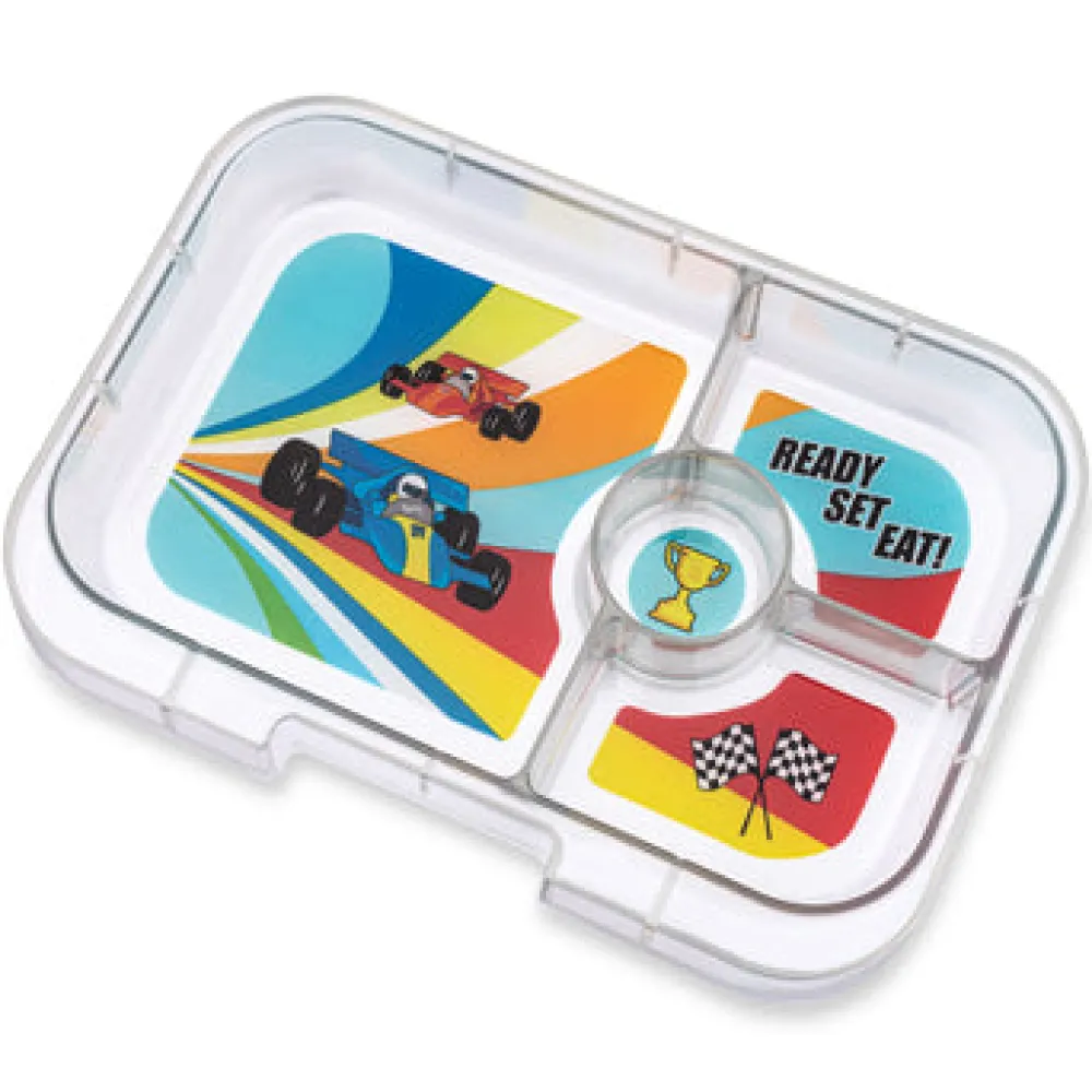 Yumbox Panino 4 compartimentos Montecarlo Blue Race Cars* Cajas De Almuerzo Infantil·Con Compartimentos