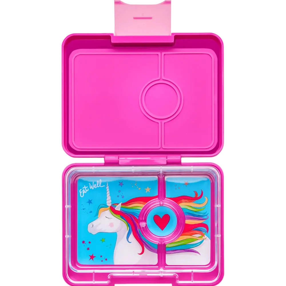 Yumbox Snack 3 compartimentos Malibu Purple Unicornio* Cajas De Almuerzo Infantil·Con Compartimentos