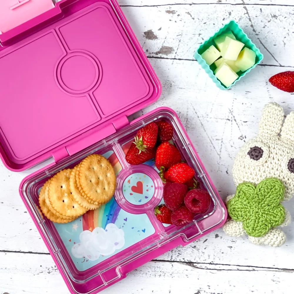Yumbox Snack 3 compartimentos Malibu Purple Unicornio* Cajas De Almuerzo Infantil·Con Compartimentos