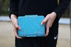 Yumbox Snack 3 compartimentos Glitter Blue* Cajas De Almuerzo Infantil·Con Compartimentos