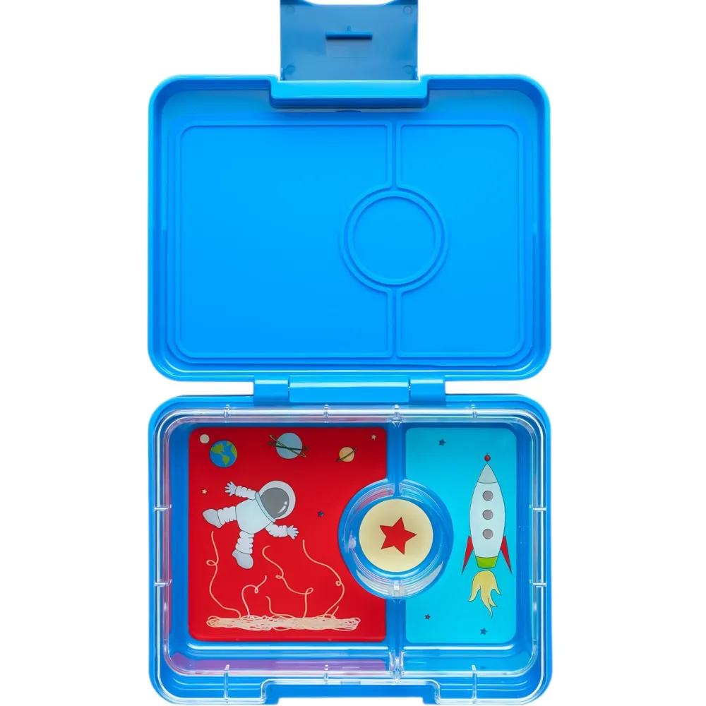 Yumbox Snack 3 compartimentos Surf Blue Cohetes* Cajas De Almuerzo Infantil·Con Compartimentos