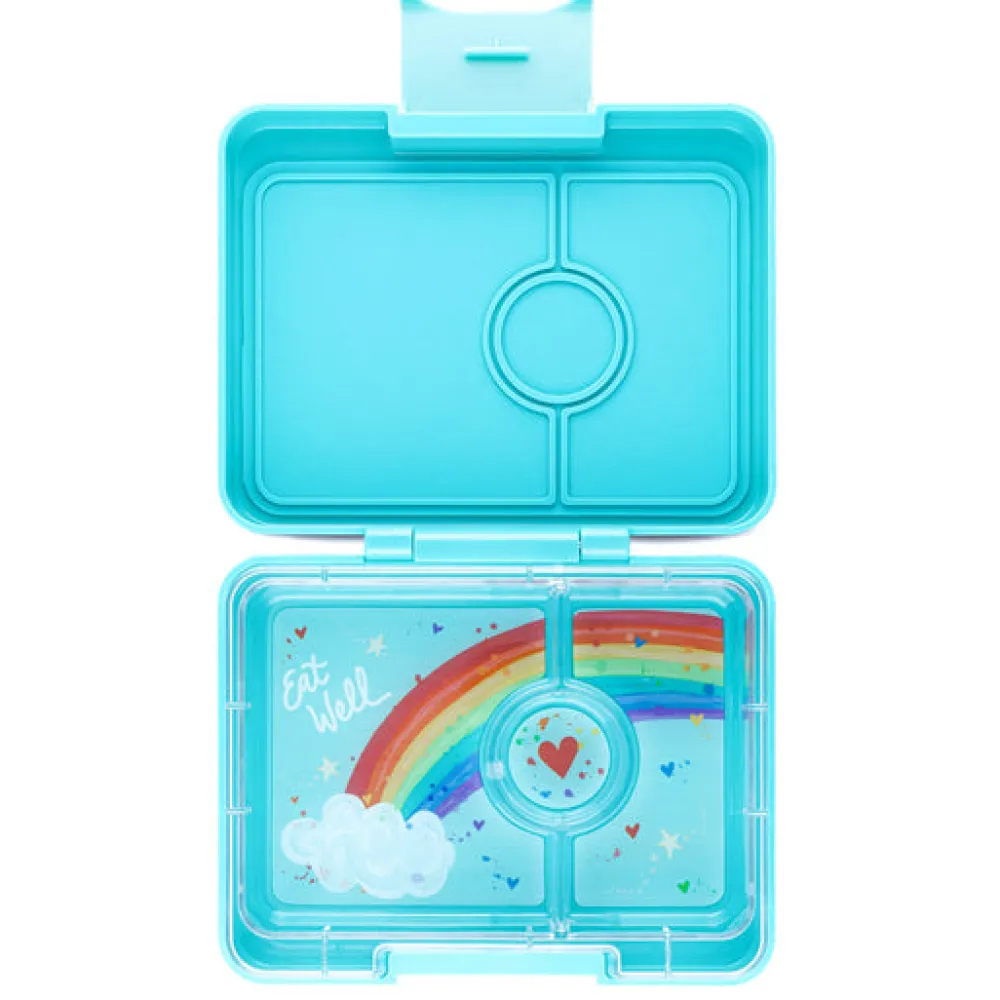 Yumbox Snack 3 compartimentos Aqua Rainbow* Cajas De Almuerzo Infantil·Con Compartimentos