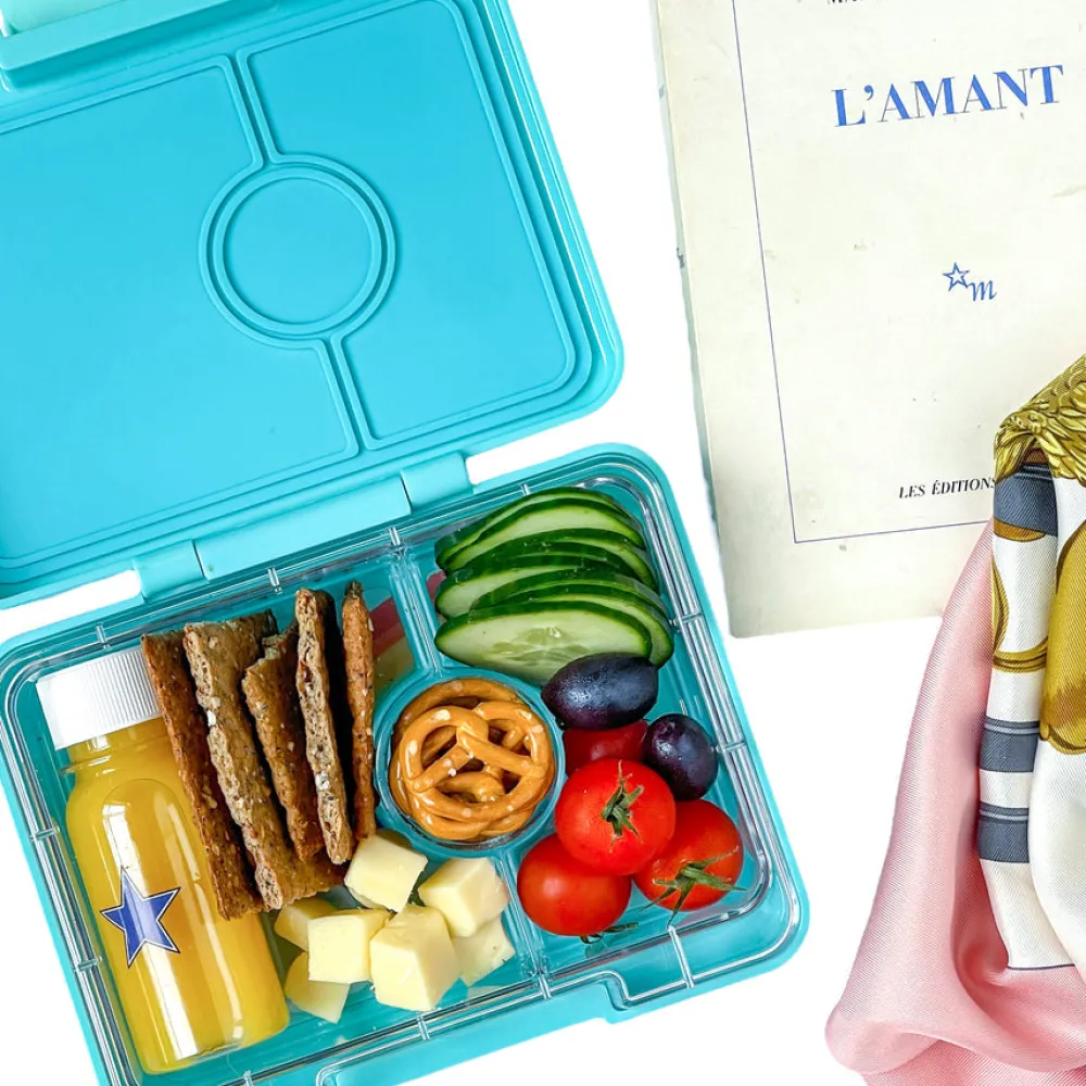 Yumbox Snack 3 compartimentos Aqua Rainbow* Cajas De Almuerzo Infantil·Con Compartimentos