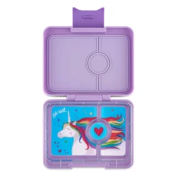 Yumbox Snack 3 compartimentos Lavanda Purple Unicornio* Cajas De Almuerzo Infantil·Con Compartimentos