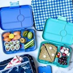 Yumbox Tapas 4 compartimentos Antibes Blue + Rainbow* Cajas De Almuerzo Infantil·Con Compartimentos
