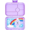 Yumbox Tapas 4 compartimentos Purple + Rainbow* Cajas De Almuerzo Infantil·Con Compartimentos