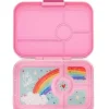 Yumbox Tapas 4 compartimentos Capri Pink Rainbow* Cajas De Almuerzo Infantil·Con Compartimentos